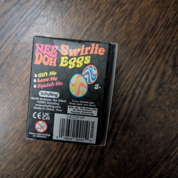 Nee Doh NeeDoh Swirlie Eggs Stress Toy by Schylling - Purple & Blue Swirl - Picture 4 of 5